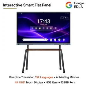 Interactive Smart Whiteboard 65/75/86/98 Inch Ultra HD 4K LED Panel 50-Touch All-in-One Display 48MP Camera Android/Windows OS