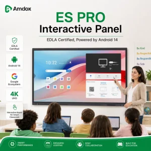 Interactive Whiteboard for Teaching 75 Inch 4K with 40 Points Touch Android 14 Optional OPS