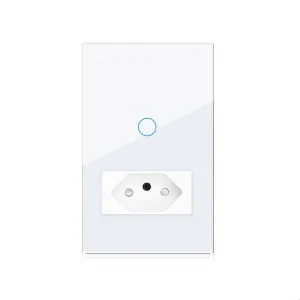 Interruptor Inteligente Wifi Glass Buttons Home Wall Power Electric Socket Light Tuya Smart Switch