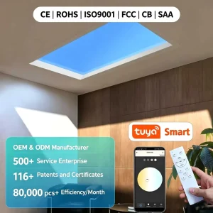 Ip66 Artificial Sun Led Skylight Faux Window Smart Home Control Panel Blue Light
