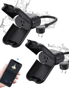 Ip66 Listed Smart Outdoor Dimmer Plug Electric Power Smart Outlet Waterproof Smart Socket for String Lights