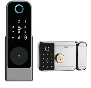 Ip66 Waterproof Double-Sided Rim Lock WiFi App Rfid Fingerprint Cloud Smart Door Lock for Outdoor Gate Front Door