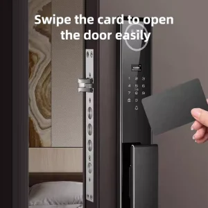 JDRM03 OEM/ODM Security Apartment Card Fingerprint Password Facial Recognition Smart Door Lock With Camera for Project