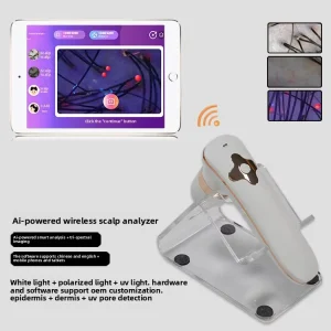 JHOT HT BW36 Three Spectrum AI Smart Wireless Wi Fi Scalp Analyzer White Light Technology Hair Regrowth Salon Follicle Hair Care