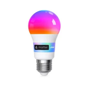 JINK RGB+CCT Matter Smart LED Bulb E14 E27 G10 WiFi App Voice-Controlled Color-Changing Dimmable Bulb for Smart Homes