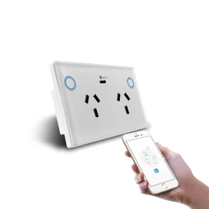 JRUMP Smart Power Socket Plug Tuya Alexa Controlled 240V Australian Standard SAA Authentication Touch Switch Control AU Standard