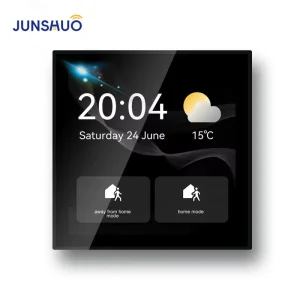 JUNSHUO Tuya 4 Inch Smart Panel Alexa enabled Wireless Zigbee Gateway with IPS Display WiFi Touch App Smart Home Kits & Systems