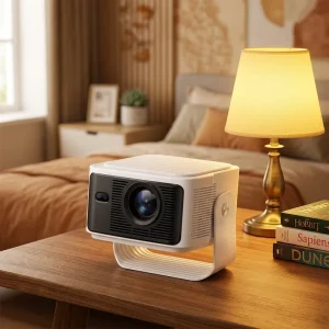 JUNUO HY350MAX 4K 1080P Manual Focus WiFi5.0 BT5.0 Miracast 500ANSI Brightness Android 14 OS Smart LED Mini Portable Projector