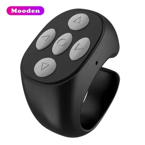 JX05 Ring BT Remote Control Fingertip Selfie Smart Control Mini Keyboard Rechargeable Browsing Controller for TikTok APP