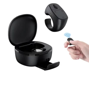 JX12 Smart Controller Ring Phone Holder Selfie with Charging Box Multi-functional Page Turner Video Clicker