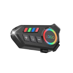K06 Smart Ambient Helmet for 5.0 Earphones K06 RGB LED Flashlight Motorcycle Headset Wireless Sport Earphone Voice Control