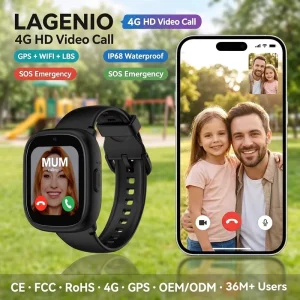 K3 4G GPS Kids Smart Watch SIM-Card TFT 1.7inch Screen IP68 Waterproof Video Call Answer Calls SOS Smart Watch for Kids