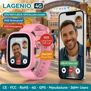 K3 4G Kids Smart Watch Video Call Voice Call SIM Card SOS GPS Tracker IP68 2-3 Days Battery CE Kids Watch