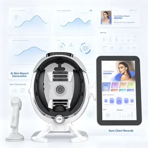 K56 Desktop AI Skin Analyzer Machine Forehead Chin Rest Design Wrinkle Analysis for Standard Facial Shooting Salon Skin Scanner