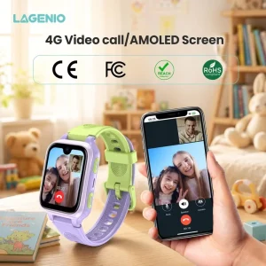K9 4G AI Kids Smart Watch AMOLED 5MP Camera Video Call Real-Time GPS Tracker SOS IP68 Android 8.1 Smart Watch for Kids