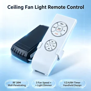 KAIYI RF Household Timer Controller 30m Wireless Smart Remote Control for Ceiling Fan Light 10A 220V Battery Powered IP42