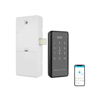 KEMUU TTlock App Pin Code Card Drawer Aluminium Kitchen Cabinet Door Lock Smart Rfid Cabinet Lock Smart Lock Cabinet