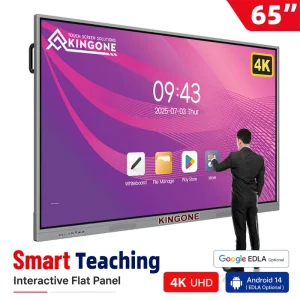 KINGONE 65 75 86 100 110 Inch Digital Classroom Interact Display Touch Screen Flat Panel Interactive Whiteboard Smart Board