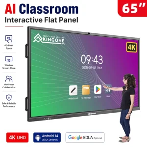 KINGONE Interactive Flat Panel Touch Screen Smart Board 55 65 75 86 Inch LCD Digital Display Monitor for Schools