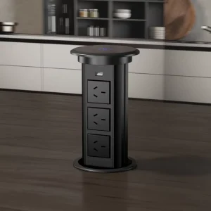 KNOSPE Motorized Pop up Socket Smart Desk Power Outlet Wireless Charging IP44 10A AU Standard for Kitchen Home Office