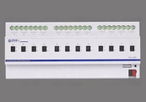 KNX Bus Relay Control Module 12 fold Local Manual Buttons ETS Configurable Intelligent Light Control Hardware Commercial