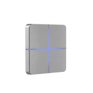 KNX EIB Smart Home Automation System 4 Gang Aluminium Metal Panel Touch Smart Wall Light Switches