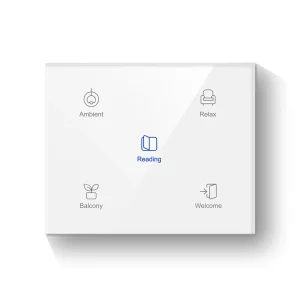 KNX Touch type Smart Light Switch Panel EU Back Box Installation Hotel Guest Room Light Controller Home Automation System