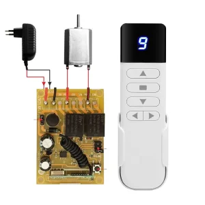 KONST 433 Smart Motor Controller 12V 24V Metal AAA Battery Garage Door Sliding Gate Reverse Forward Rotation Rolling Code