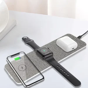KR 30W 3-in-1 Wireless Charger, Wireless Charging Station, Hotel Smartphone Desktop Charging Stand