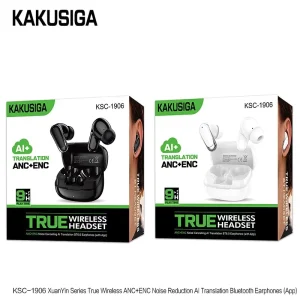 KSC True Wireless ANC+ENC Noise Cancellation AI Translation Earphones (App)