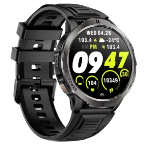 KT92 Smartwatch for Men 1100mAh Large Battery 1.7 Inch Display with LED Flashlight Compass IPX8 3ATM Waterproof Sport WristWatch