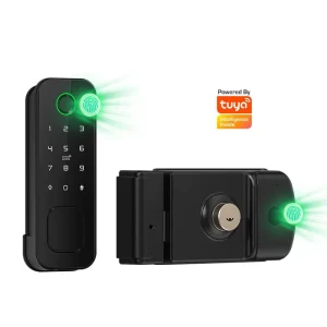 Kadonio Full Automatic Double Sided Fingerprint Card Code Front Door Entry Door Waterproof Smart Lock with Tuya APP