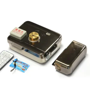 Key Entry Smart Electric Metal Rim Lock Single Cylinder Gate Rim Lock with Access Control Wood Doors Iron Gates Door Lock