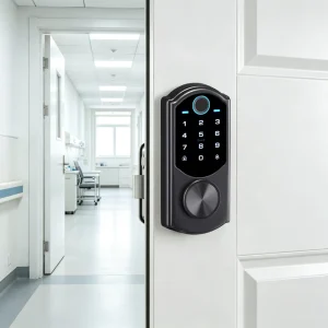 Keyless Connected Smart Lock Heavy Duty Electronic Rim Lock Solid Anti Break Cylinder Lock Stainless Steel Zinc Alloy Wood Door