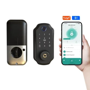 Keyless Smart Intelligent Digital Biometric Touch Keypad Password Door Lock with Fingerprint Passcode Key Phone Unlock Tuya App