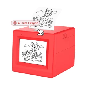 Kids Ai Printer 2.8″ Hd Screen Portable Smart Label Printer Ai Voice Sticker Printer Mini Thermal Printers for Creative Art