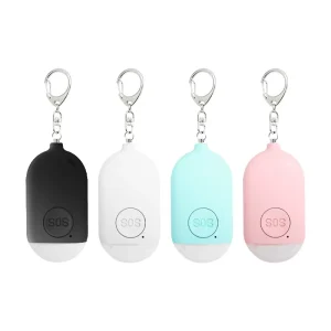 Kids Elderly Women Mini Rechargeable Emergency SOS Personal Security Alarm Self Defense Keychain