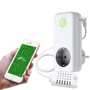 Kiwi Warmer Control WiFi Temperature Humidity Sensor Smart Thermostat Real Time Monitoring for Home Greenhouse Wine Cellar