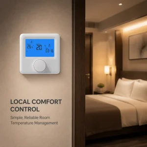 Knob Digital Smart Room Thermostat for Floor Water Boiler Heating, Programmable, Battery Powered