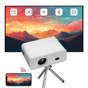 L012 HD 720p Smart Android Mini Projector Portable Wireless Home Theater Video Projector for Office Outdoor Resolution