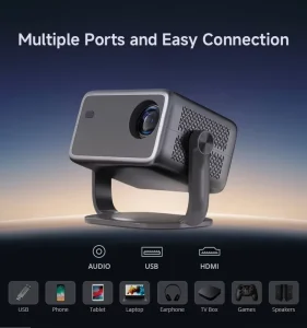 L018AA Full HD 1080p Home Theater Video ProjectorSmart Android 13 Portable Mini Projector 4k for Outside