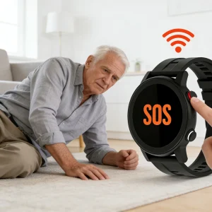 L23 Elderly Android 9.0 Health Tracking Watch with GPS Tracking SOS Calling Geo fence Alarm for Senior Living Alone
