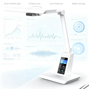 L35 Customizable IoT Desk Lamp 4G Wireless Technology AI Voice Interaction 60G Radar Based Health Monitoring System Solution