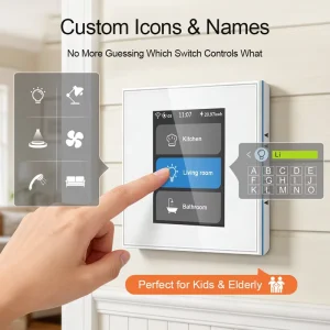 L8 LCD Panel Touch Tuya Wifi Zigbee 1/2/3 Gang Curtain Smart Wall Light Switch Work With Smart Life Smart Living Alexa