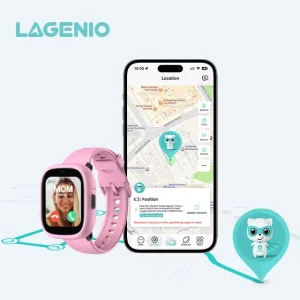 LAGENIO K3 Kids Smart Watch with Sim Card GPS Tracker GPS LBS WIFI Tracking HD Video Call SOS Class Mode Smart Watch for Kids
