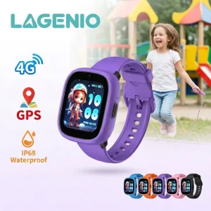 LAGENIO K3 New Lightweight 4G Kids Smart Watch GPS Tracking SOS Emergency Call Video Calling IP68 CE Smart Watch for Boys Girls
