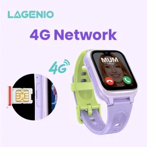 LAGENIO K9 AI Kids Smart Watch 4G GPS SIM Card AMOLED Display IP68 Waterproof 5MP Camera HD Video Call Smart Watch for Kids