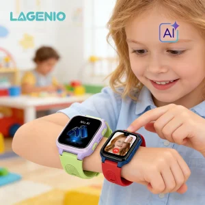 LAGENIO K9 Slim Design Video Call AI Function IP68 Waterproof Children Smart Watch SOS 4G SIM Card GPS Location Kids Smart Watch