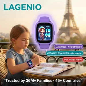 LAGENIO Reliable 4G Kids Smart Watch 1.7inch Screen GPS LBS WIFI AGPS ACC Positioning Video Chat SOS CE FCC Kids Watch
