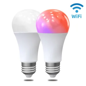 LB2 Smart Wireless RGB Light Bulb, 16 Million Colors, Music Sync Mode, Voice Control, Dimmable LED Bulb